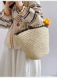 IN STOCK. SHIPPING FROM LOS ANGELES. FAST PROCESSING. An artisanal basket of hand-woven straw basket bag. Perfect for this summer! Shoulder or top handle carry. It's a lightweight option that's ideal for summer activities, designed to be both fashionable and functional. Size: 45cm wide opening x 30cm tall (17in x 12in) Designer Style ID: 8444 Eco-friendly Open Weave Straw Bag For Summer, Casual Braided Straw Bucket Bag, Casual Spring Basket Bucket Bag, Spring Rattan Beach Bag, Casual Straw Bag For Spring, Casual Bucket Straw Bag, Casual Beach Season Crochet Basket Bag, Casual Natural Color Basket Bucket Bag, Casual Natural Color Basket-shaped Bucket Bag