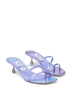 Find JIMMY CHOO Etana 50mm Leather Mules on Editorialist. purple leather iridescent effect slip-on style square open toe branded leather insole low heel leather sole Heels Png, Shoes Png, Dress Reference, Purple Heels, Normal Clothes, Purple Shoes, Chanel 2, Pointed Heels, Purple Leather