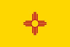 the flag of new mexico is shown in red and yellow