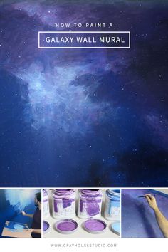 how to paint galaxy wall mural