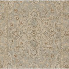 Momeni 5'x8' Pasha Medallion Area Rug Light Blue: Wool & Cotton, Handmade, Low Pile, Classic Abstract Pattern, Indoor Use Medallion Area Rug, Artisan Rugs, Accent Rug, Persian Area Rugs, Hand Tufted Rugs, Cotton Rug, Accent Rugs, Blue Wool, Rug Material