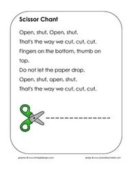 scissors are used to teach children how to cut the paper and cut out the words