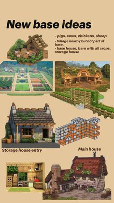 an info sheet showing the different types of houses and gardens