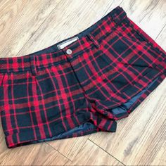 Plaid Abercrombie Shorts. Brand New. Never Worn. Material Is Like Wool. They Are Lined. Precious With Tights In The Winter! Trendy Fitted Plaid Shorts, Fitted Plaid Casual Shorts, Fitted Casual Plaid Shorts, Trendy Plaid Short Bottoms, Trendy Short Plaid Bottoms, Fitted Plaid Shorts, Plaid Bottoms With Built-in Shorts, Abercrombie Shorts, Abercrombie And Fitch Shorts