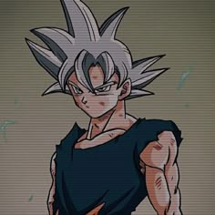 an animated image of gohan from the dragon ball game, with his hands on his hips