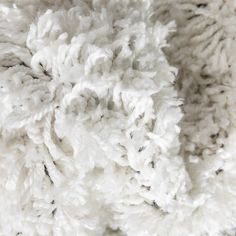 closeup of the texture of a white rug