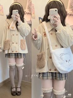 Cute Outfits Kawaii, Kawaii Winter Outfits, Cute Outfits Pastel, Outfits Dresses Casual, Outfits Pastel, Street Outfits, Interesting Outfits, Girl Fashion Style