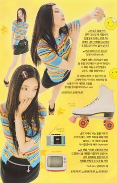 잡지 레이아웃, 일본 패션, Pop Posters, Red Velvet Joy, Kpop Posters, Graphic Design Posters, Retro Poster, Design Inspo, Pose Reference