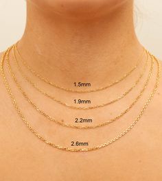 Gleam in the spotlight with this stunning 14k gold cable anchor chain necklace. Crafted with solid yellow gold, its intricate cable pattern is perfect for accessorizing your favorite pendant. Shine brightly for any occasion! Layered Chains Gold, Gold Cable Chain Necklace, Gold Neck Chain, Gold Herringbone Chain, Cable Pattern, Anchor Chain, Herringbone Chain, Cable Chain Necklace, Fancy Necklace