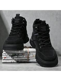 Men's Shoes 2024 Autumn New Boots High-Top Anti-Slip Wear-Resistant Cargo Shoes Men's Casual All-Match Sports Shoes Black         Men Shoes, size features are:Bust: ,Length: ,Sleeve Length: Luxury Casual Combat Boots For Men, North Face Combat Boots, Luxury Rugged Black Hiking Boots, Pull And Bear Boots 2022, Brand Name Boots, Trending Shoes For Men Rebelsmarket, Luxury Rugged Outdoor Combat Boots, Trending Boots For Men, Slenderman Shoes