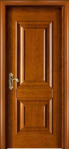 an open wooden door with a handle on the front and side panels, in light wood