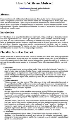 an abstract paper with the words how to write an abstract