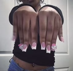 Classy Acrylic Nails, Short Square Acrylic Nails, Acrylic Nails Coffin Pink, Bling Acrylic Nails, Short Acrylic Nails Designs