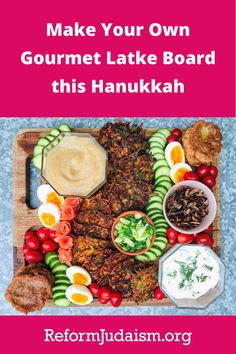 the cover of make your own gourmet lake board this hanukkah