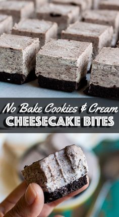 no bake cookies and cream cheesecake bites