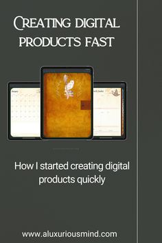 an advertisement with the words creating digital products fast