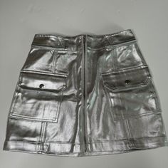 Forever 21 Denim Mini Skirt Size 6 Silver Shiny Cargo New 13.5" Across At The Waist Laying Flat 15" Length New With Tags! Smoke Free Home. Ebay Only: I Am Happy To Combine Shipping, Just Add Items To Your Shopping Cart And It Should Calculate Automatically At $2 Per Additional Item. If It Doesn't Let Me Know And I Will Refund The Difference. Trendy Skort With Pockets For Night Out, Forever 21 High Waist Skirt With Pockets, High Waist Skirt With Pockets By Forever 21, Forever 21 Fitted Mini Denim Skirt, Forever 21 Fitted Denim Skirt, Trendy Fitted Denim Skirt By Forever 21, Fitted Forever 21 Denim Skirt, Forever 21 Mini Skirt With Pockets, Overall Skirt Denim