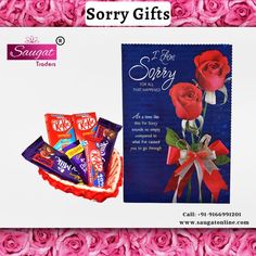 Sorry Gifts Kitkat Chocolate, Truffle Chocolate, Milk Fruit, Card Basket, Dairy Milk Chocolate, Sweet Messages, Dairy Milk