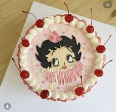 Betty Boop Birthday Cake, Betty Boop Party, Betty Boop Cake, Betty Boop Birthday, Betty Boop Tattoos, Clown Cake, Birthday Clown, Cute Baking