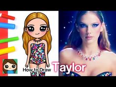 How to Draw Taylor Swift | Midnights Bejeweled - YouTube Bejeweled Taylor Swift Art, Taylor Swift Cartoon Drawing, How To Draw Taylor Swift Step By Step, Taylor Swift Crafts For Kids, Cartoon Taylor Swift, Taylor Swift Drawing Easy, Taylor Swift Drawing Ideas, Taylor Swift Drawings