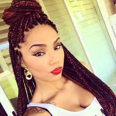 Box Braids Ombre Two Tone Black Brown Hair Style African American Flawless Makeup Therealarianamarie Pretty Girl Swag Streetwear Urban Swag Dope Bob Box Braids Styles, Braids Ombre, Faux Loc, Black Brown Hair, Big Box Braids, Blonde Box Braids, Long Box Braids, Try On Hairstyles, Fishtail Braid