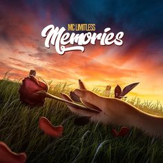 the cover art for mc limitless's memories, featuring two hands holding a rose