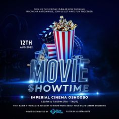 the movie show time flyer for an upcoming event