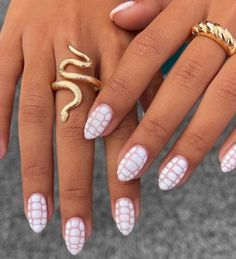 Snake Print Nails, Cute Short Nail Designs, Snake Skin Nails, 27 Birthday, Birthday Glam, Spring Nail Designs, Korean Summer, Nails Now, Summery Nails