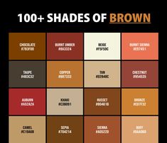 the 100 shades of brown in different colors