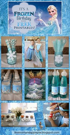 frozen birthday party printables with pictures and instructions to make them look like princesses