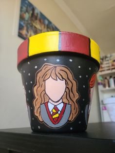 Hogwarts Room, Painted Pot, Pot Art, Harry Potter Decor