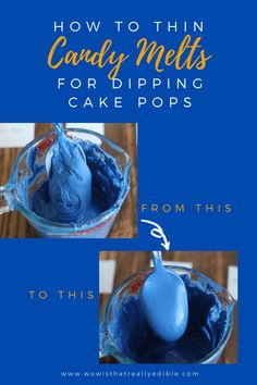 how to thin candy melts for piping cake pops