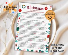 a christmas letter to santa is shown on a plate with the text,'christmas let it