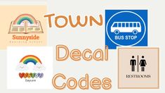 the town bus stop decal code has been changed to include different logos and colors