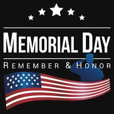 the memorial day logo with an american flag