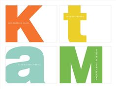 the letter k is made up of different colors and font styles, including letters that appear to