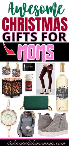 christmas gifts for moms with text overlay