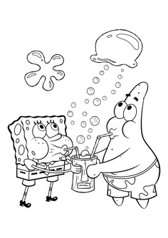 spongebob and patrick coloring pages