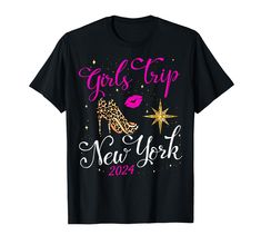 PRICES MAY VARY. Design Girls Trip New York 2024 for women is for birthday, bachelorette party, girls birthday squad, weekend. New York girls trip Birthday squad & womens weekend with leopard print shoes sunglasses design is outfits for womens weekend 2024 New York shirt. Girls Trip New York 2024 Shirt For Womens Weekend, Birthday Girls Trip Shirt, Birthday Squad. If you are 21st, 30th, 40th, 50th or any age wear on the girls trip to New York birthday squad party. Girls trip it's better than the New York Girls Trip, New York Birthday, Sunglasses Design, Girls Trip Shirts, Leopard Print Shoes, Print Shoes, Design Girl, New York Travel, Travel Shirts