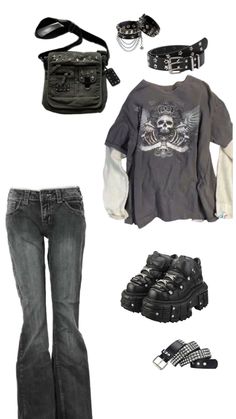 Be you Grunge Mall Goth, Where To Shop For Emo Clothes, Emo 90s Outfit, Messy Grunge Outfits, Make Manipulator Outfit, Basic Alternative Outfits, Alt Outfit Board, Deftones Concert Outfit Ideas, Grunge Scene Outfits