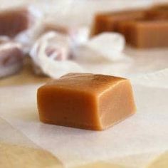 a bar of soap sitting on top of wax paper