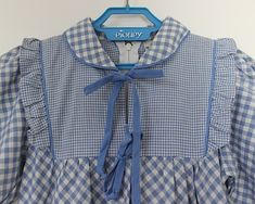 "FRENCH VINTAGE 70's, beautiful gingham dress, long length, pure cotton fabric, blue and white colors, nice details, large puffed sleeves, zipper in the back, made in Belgium. Estimated size 4 years Length 31,8\" / Underarms 11,8\" ( taken flat ) New old stock ( washed once ) I always refund overcharged shipping from 1 Euros overpaid ! Thank you for your visit" Spring Gingham Cotton Vintage Dress, Spring Vintage Gingham Cotton Dress, Vintage Gingham, Fashion Articles, Lovely Clothes, White Colors, Blue Gingham, Gingham Dress, Puffed Sleeves