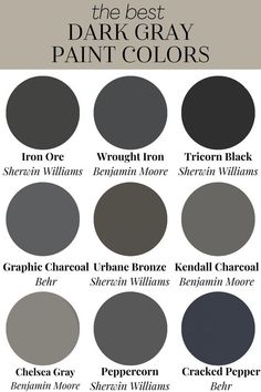 the best dark gray paint colors