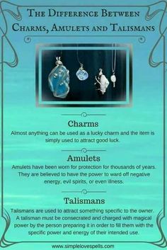 The differences between charms, amulets, & talismans Witches Broom, Witchy Tips, Broom Closet, Wiccan Magic, Grimoire Book, Wiccan Witch, Eclectic Witch, Magick Spells, Wiccan Spell Book