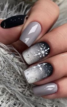 ##nails #Christmas #instagram January Nail Designs, Winter Nails Gel, Nagellack Trends, Manicure Nail Designs, Thanksgiving Nails, Dipped Nails