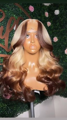 Long Wavy Brown To Blonde Wig T Part Lace Front 100% Human Hair Wig Pre Plucked | eBay Lace Front Wigs Brown Highlights, Ombre Brown Wig Black Women, Blonde And Brown Lace Front Wigs, 613 And Brown Wig, Blonde And Brown Ombre Hair, Brown And Blonde Lace Front Wig, Blonde Ombre Wig Black Women, Blonde Brown Black Ombre Wig, Brown And Blond Wig