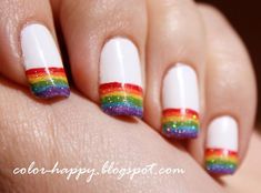 Everything excellent. I arrived in very good weather. Highly recommended. Nail Art Challenge, Nail Glitter Powder, Rainbow Nails Design, Rainbow Nail Art, Rainbow Nail, Simple Spring Nails, Happy Nails, Spring Nail Art, Gradient Nails