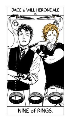 Cassandra Jean - Shadowhunter Tarot - Nine of Rings (Will Herondale and Jace Herondale) Clary And Sebastian, Cassandra Jean