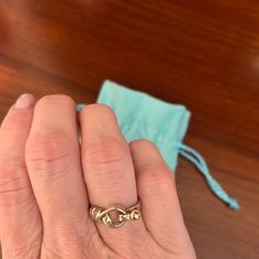 Tiffany And Co Sterling Ring With 14k Gold Ball. Size 6 Vintage Ring From 80’s. Has Been Professionally Cleaned At Tiffany. Jewelry Tiffany, Tiffany Co Jewelry, Tiffany And Co, Vintage Ring, Womens Jewelry Rings, Sterling Ring, Tiffany & Co., Vintage Rings, Silver Gold