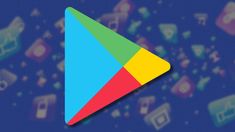 the google play logo surrounded by icons